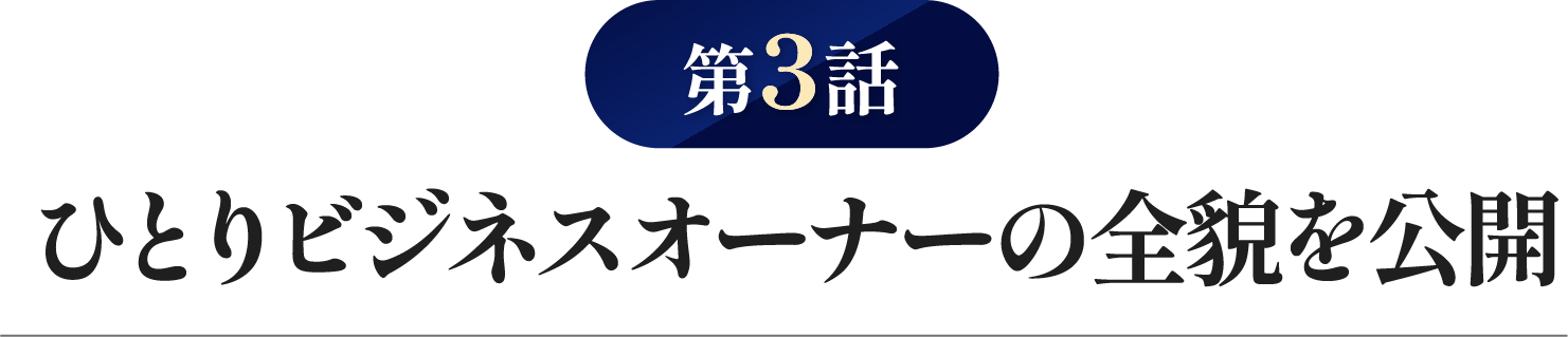 ひとりビジネスオーナーの全貌を公開