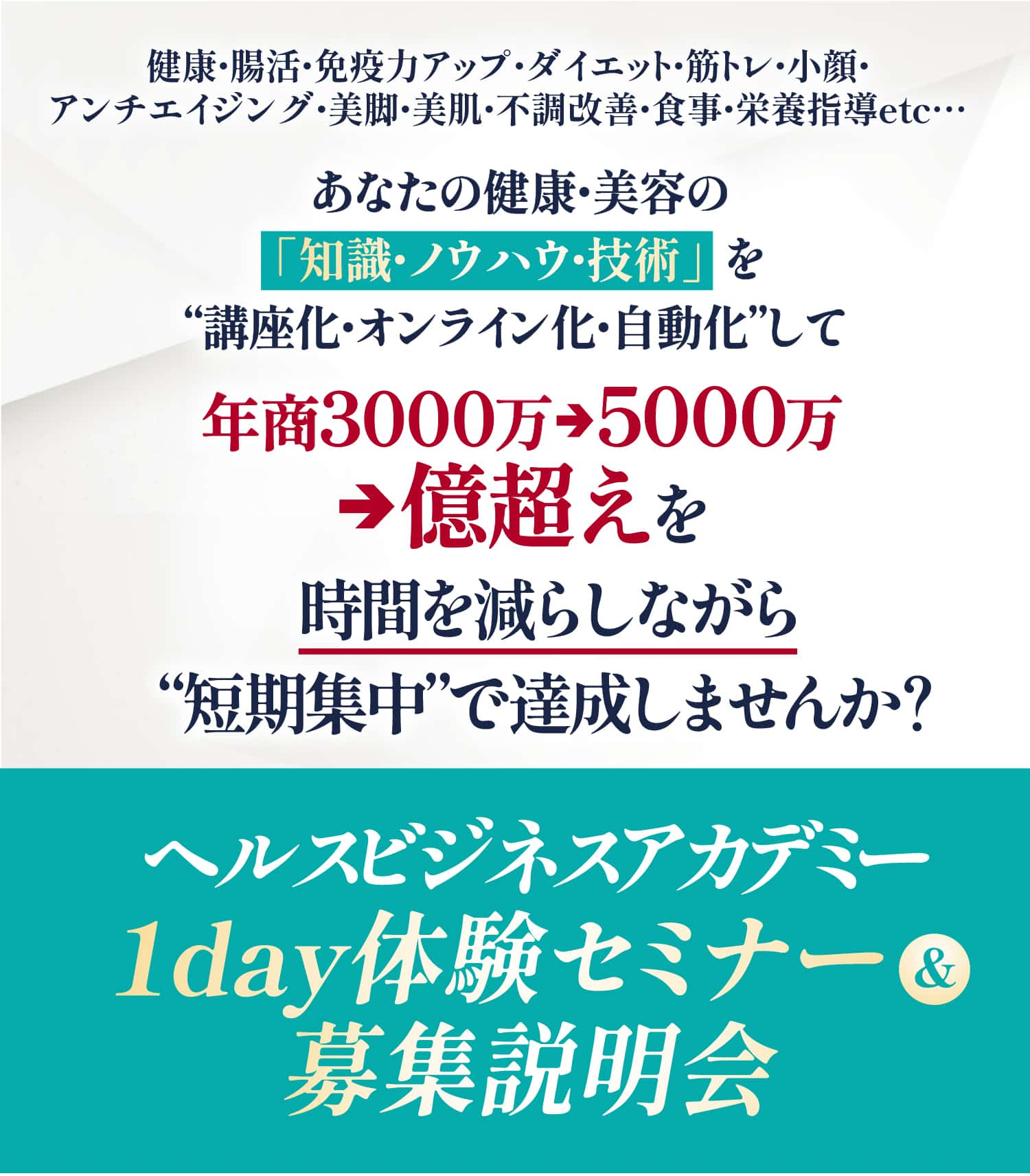 健康・美容ビジネス経営者養成講座