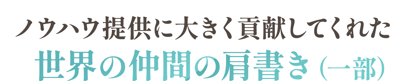 世界の仲間の肩書き