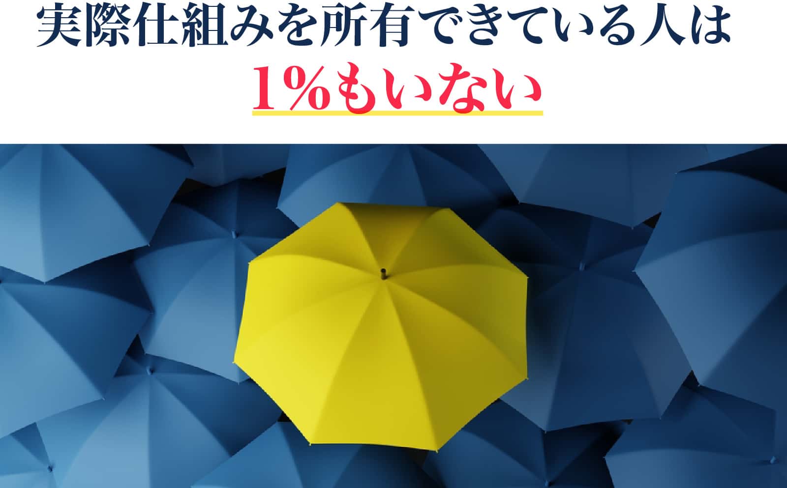 実際仕組みを所有で来ている人は1%もいない
